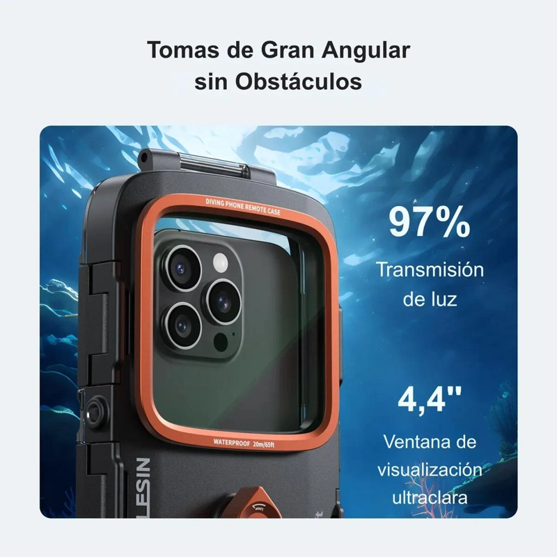 CARCASA SUMERGIBLE PARA CELULAR CON CONTROL REMOTO IP68 - 5