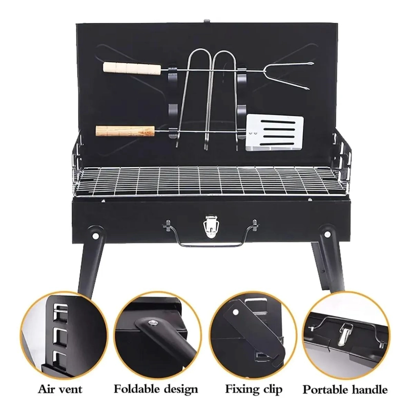 MINI ESTUFA PARRILLA PLEGABLE PARA BARBACOA - 3