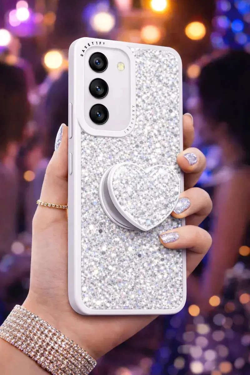 CARCASA BRILLANTE PARA SAMSUNG S24 FE CON POP SOCKET - 2