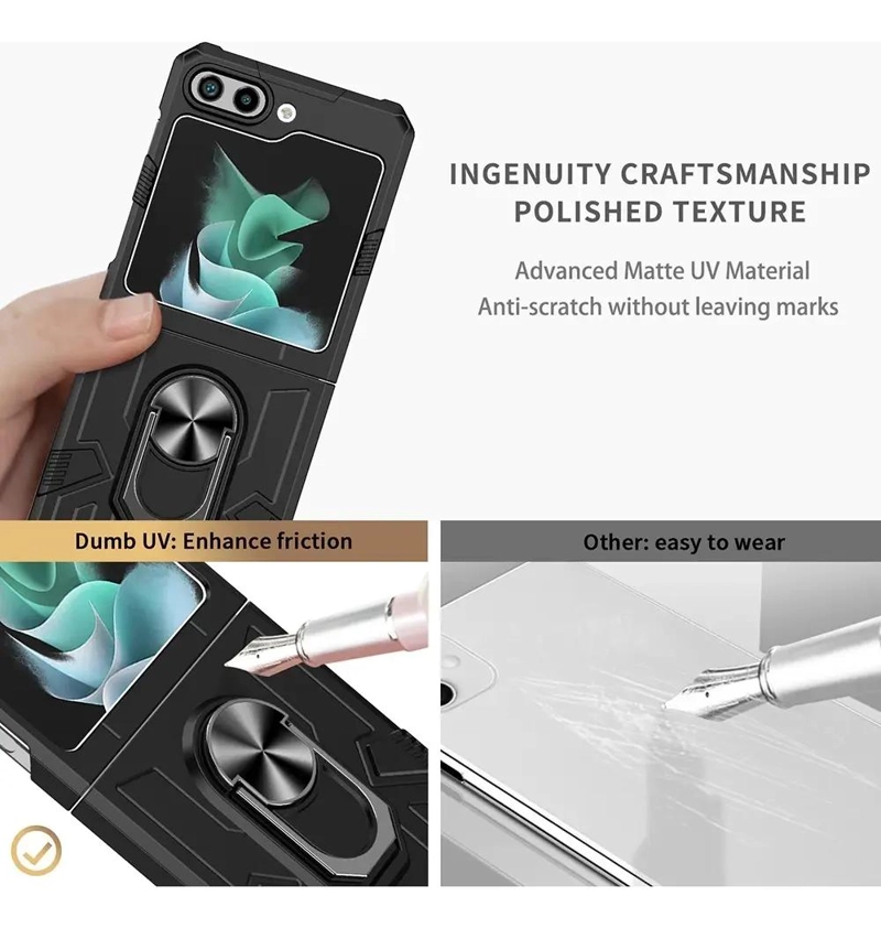 CARCASA ARMOR CON ANILLO PARA SAMSUNG Z FLIP 5 - 5
