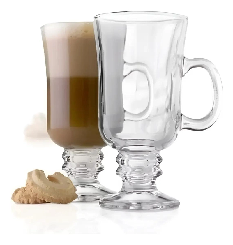SET 6 TAZAS DE VIDRIO 250ML PARA CAFE  Y TE - 5