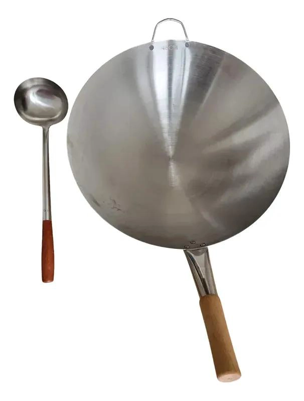 PACK WOK CHINO 40CM CON CUCHARON PROFESIONAL PARA SALTEAR - 1