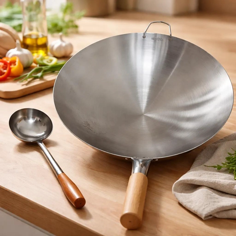 PACK WOK CHINO 40CM CON CUCHARON PROFESIONAL PARA SALTEAR - 3