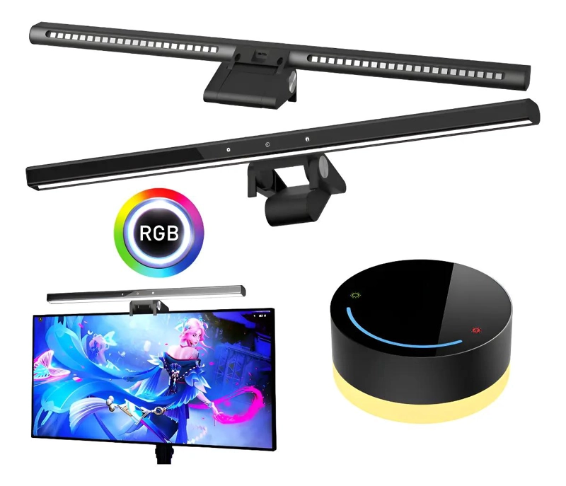 BARRA DE LUZ LED RGB PARA MONITOR CON CONTROL INALAMBRICO - 1