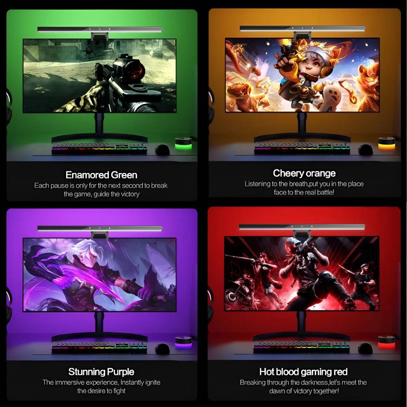BARRA DE LUZ LED RGB PARA MONITOR CON CONTROL INALAMBRICO - 2