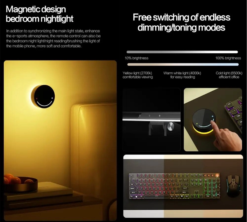 BARRA DE LUZ LED RGB PARA MONITOR CON CONTROL INALAMBRICO - 5