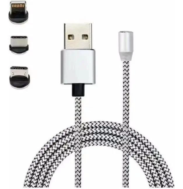 GENÉRICO CABLE USB MAGNE TICO PARA IPHONE 1 METRO CON LUZ LED
