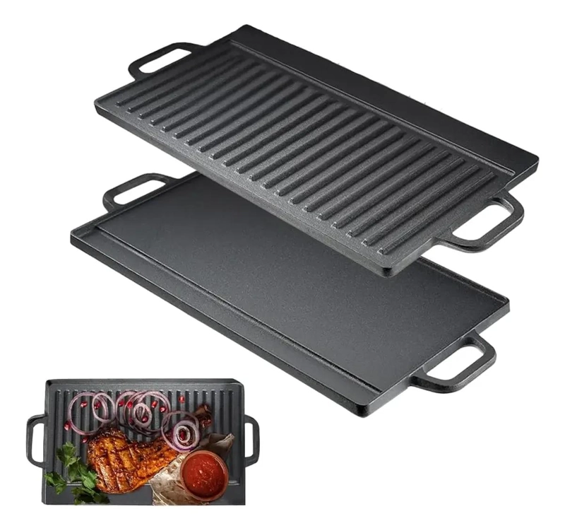 PLANCHA DE HIERRO FUNDIDO PARA CHURRASQUERA BBQ 50 CM - 1