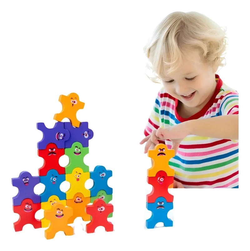 JUGUETE APILABLE MONTESSORI DE MADERA MULTICOLOR - 1