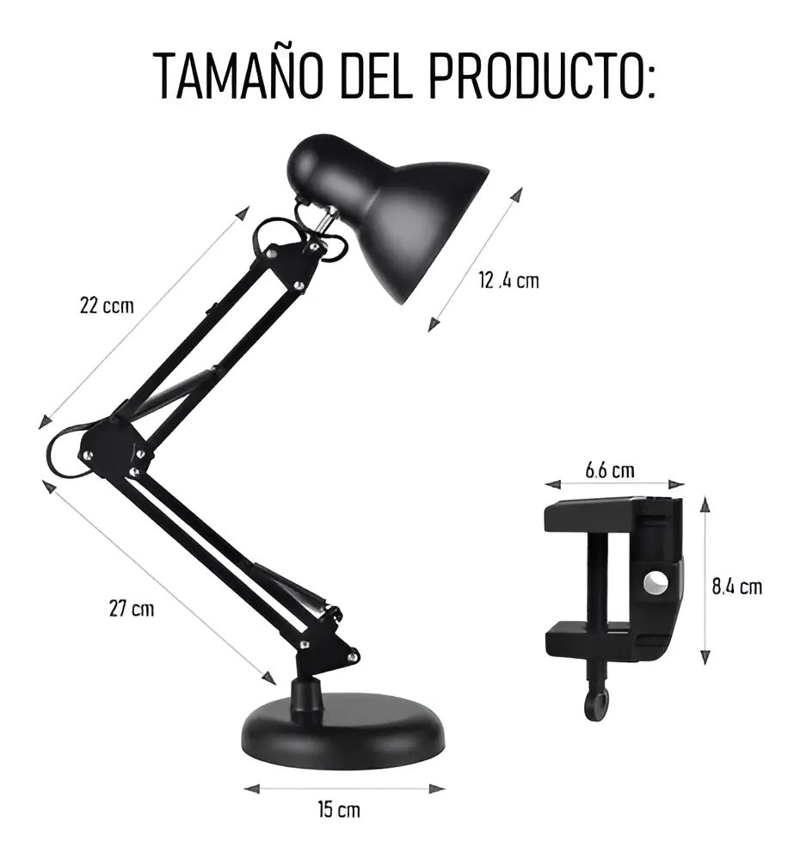 LAMPARA FLEXIBLE PARA ESCRITORIO CON CLIP - 2