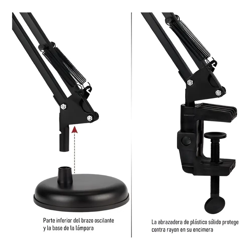 LAMPARA FLEXIBLE PARA ESCRITORIO CON CLIP - 4
