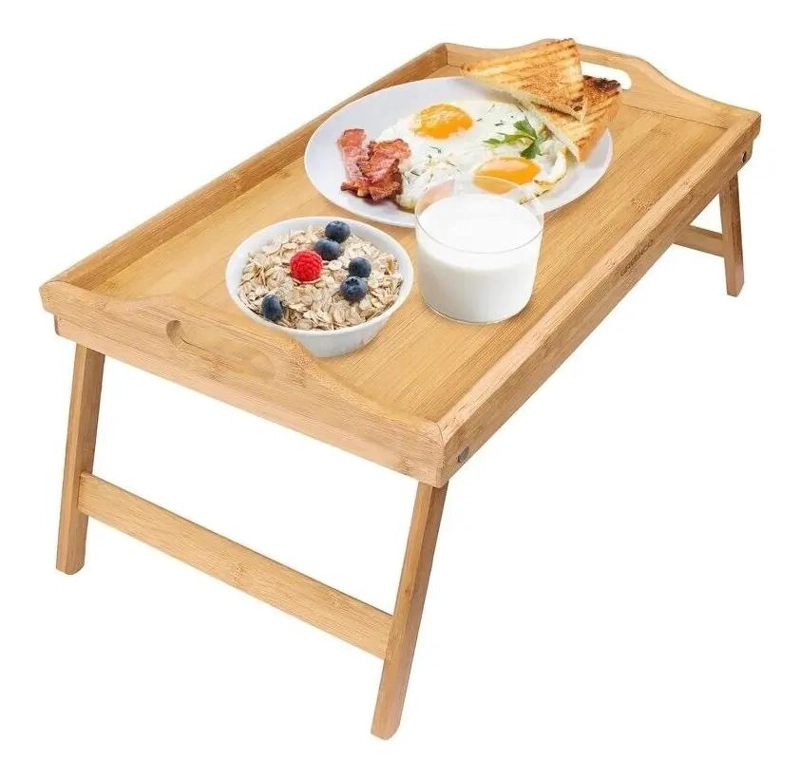 MESA BANDEJA DESAYUNO CON PATAS PLEGABLES DE BAMBU - 2