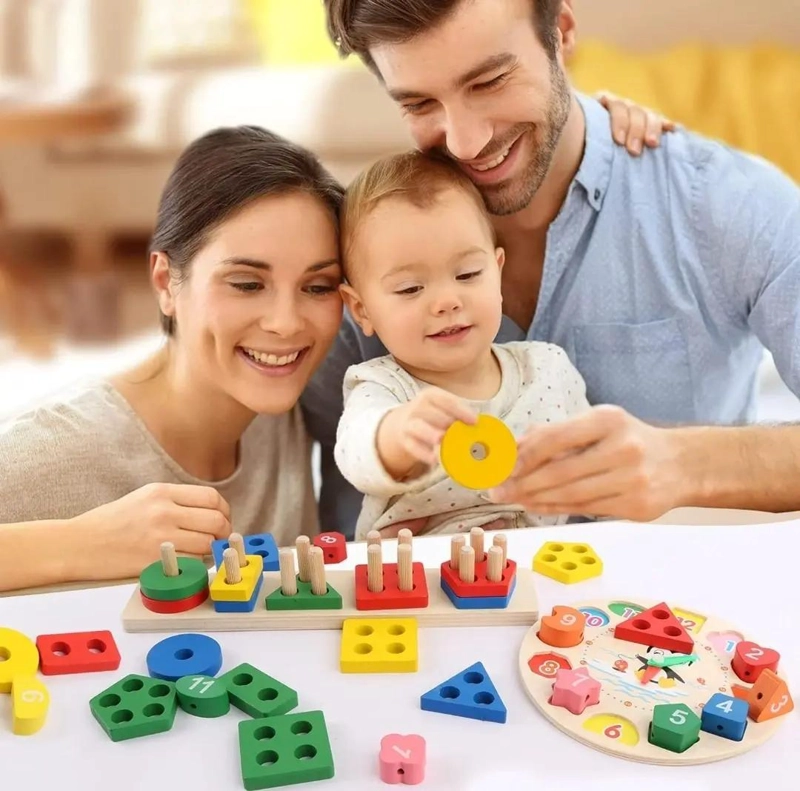 SET DE 2 JUGUETES DE MADERA PARA APRENDIZAJE MONTESSORI - 3