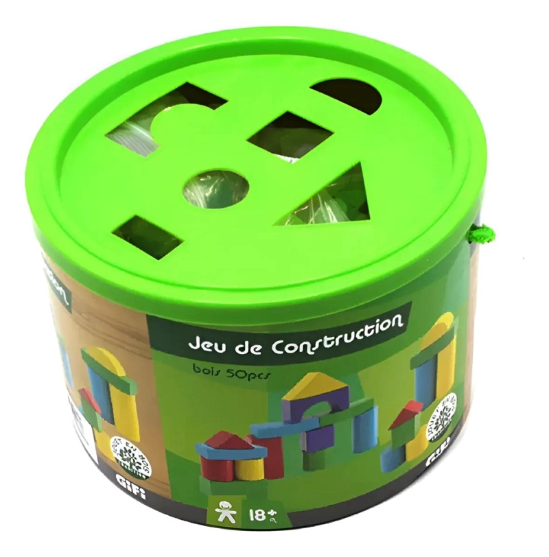 BLOQUES DE MADERA SENSORIAL EDUCATIVO 50 PIEZAS - 2