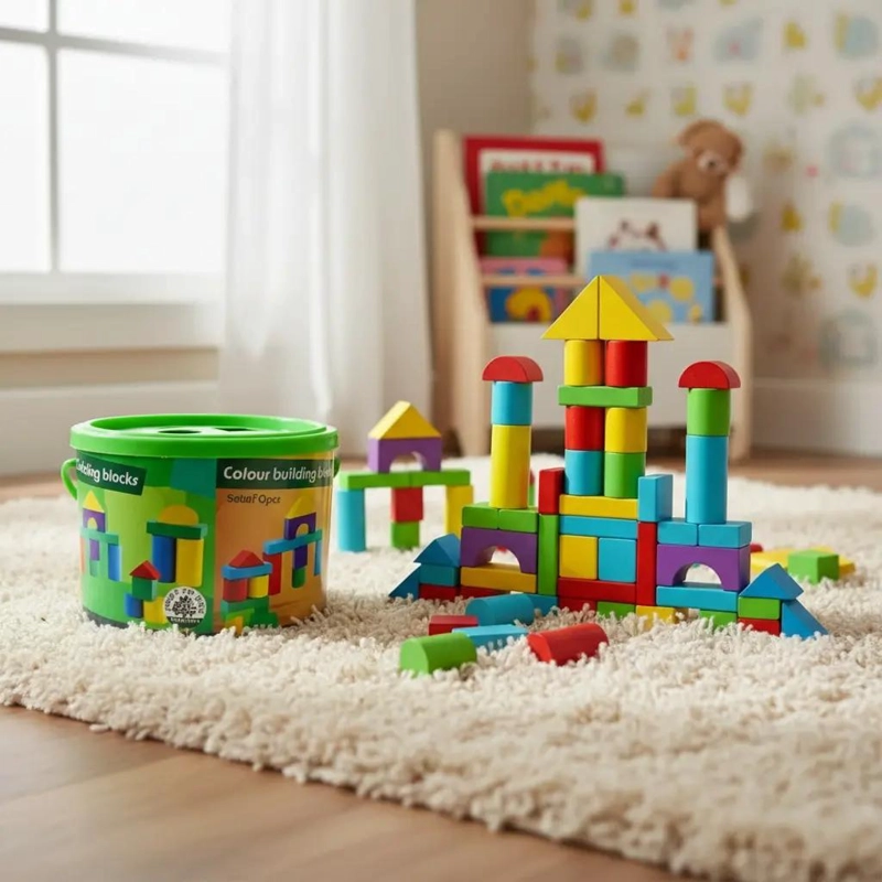 BLOQUES DE MADERA SENSORIAL EDUCATIVO 50 PIEZAS - 4
