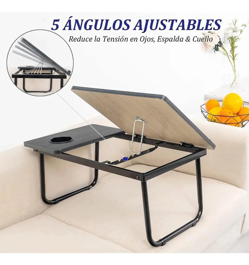 MESA PLEGABLE AJUSTABLE PARA LAPTOP Y CAMA - 4