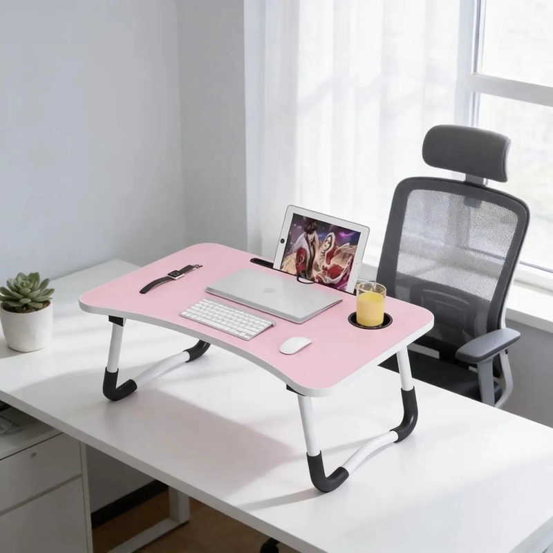 MESA PLEGABLE PARA CAMA CON BANDEJA PARA LAPTOP Y DESAYUN - 3