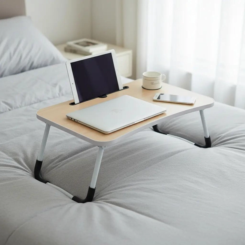 MESA PLEGABLE PARA LAPTOP CON SOPORTE AJUSTABLE Y ANTIDESLIZANTE - 4