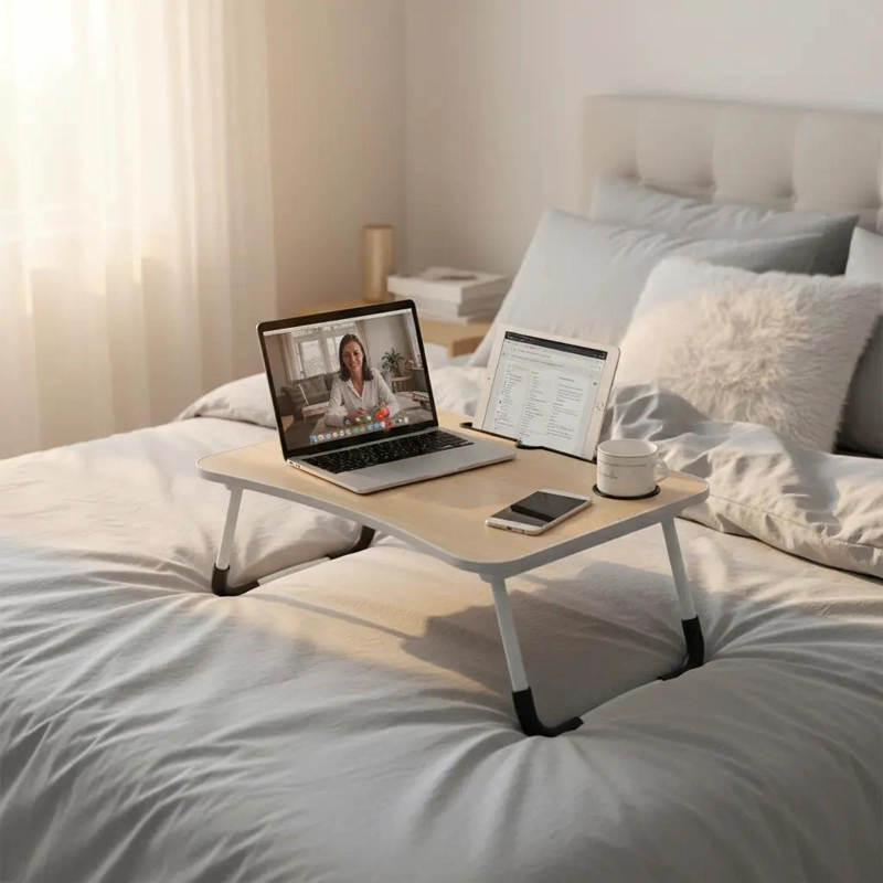 MESA PLEGABLE PARA LAPTOP CON SOPORTE AJUSTABLE Y ANTIDESLIZANTE - 5