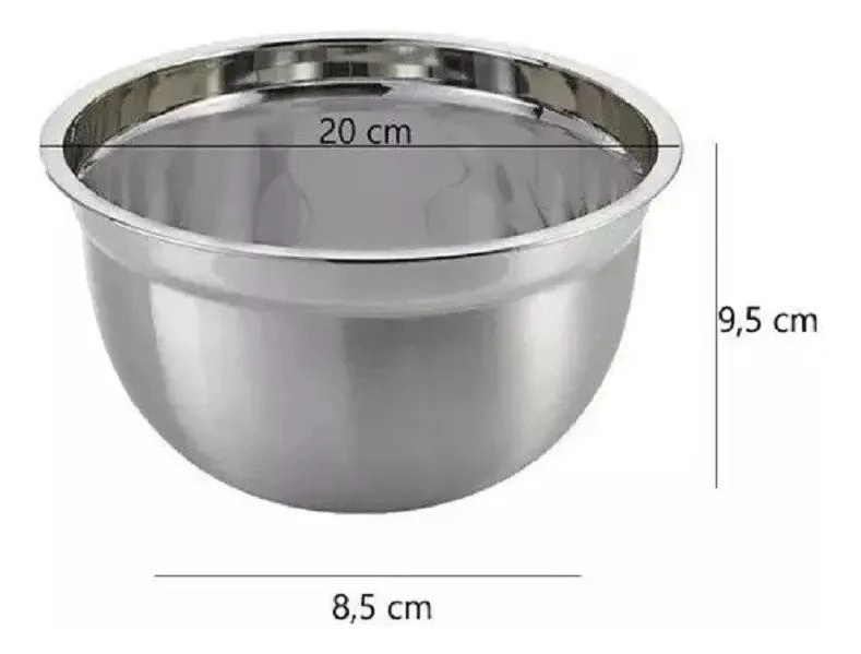 SET 4 BOWLS COCINA REPOSTERIA 20-32 CM PLATEADOS - 2