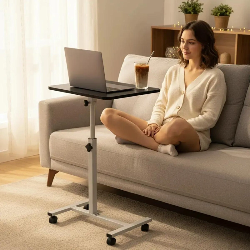 MESA PLEGABLE RECLINABLE CON RUEDAS Y ALTURA AJUSTABLE - 2