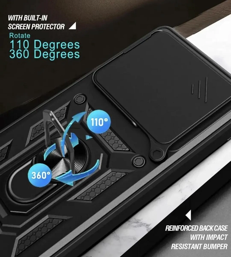 CARCASA RESISTENTE CON ANILLO GIRATORIO PARA XIAOMI NOTE 15 PRO 5G - 5