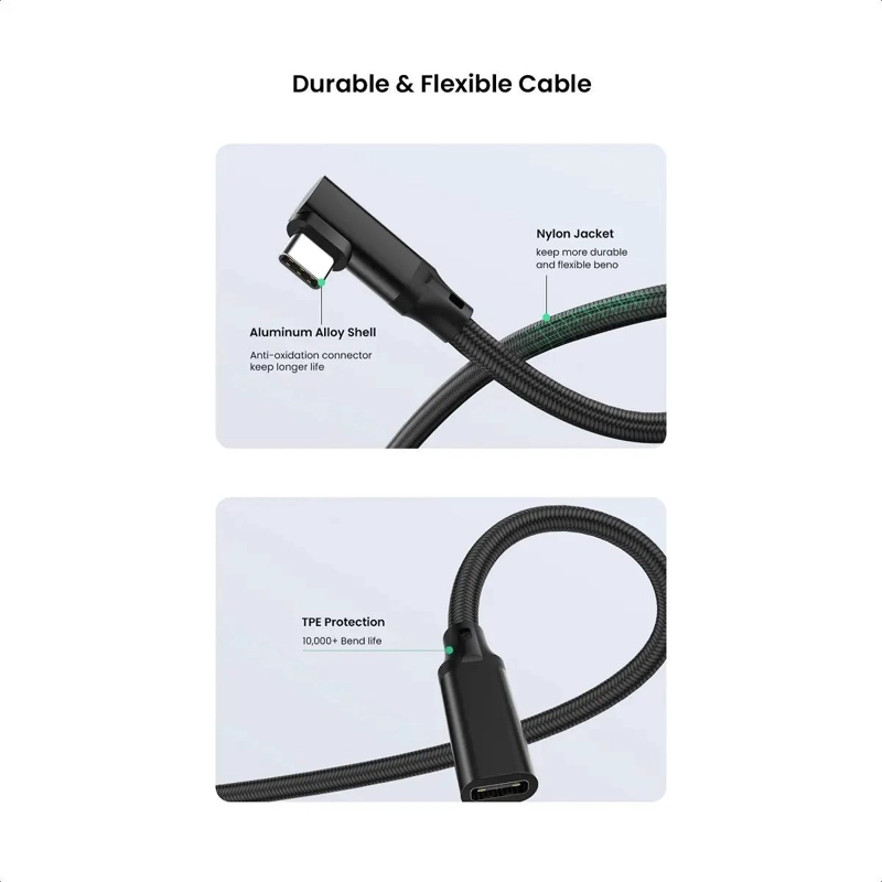CABLE EXTENSION USB TIPO C 3.1 PD 100W 1 METRO - 3