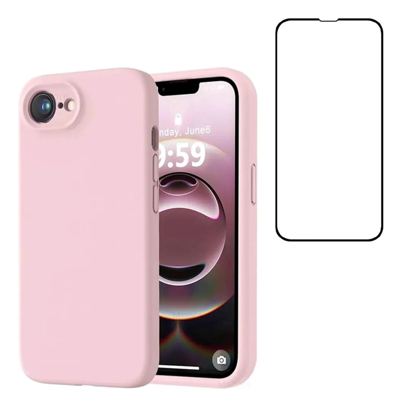 GENÉRICO CARCASA PARA IPHONE CON MICA DE VIDRIO TEMPLADO