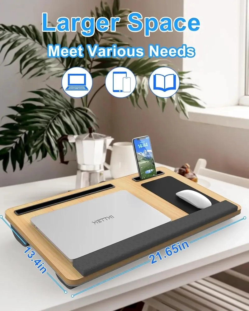 MESA PORTATIL MULTIFUNCIONAL PARA COMPUTADORA 55X35CM - 3