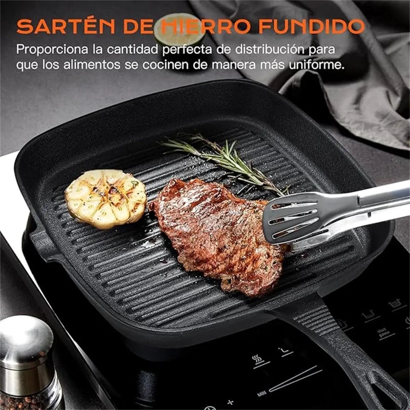 JUEGO DE 5 SARTENES DE HIERRO FUNDIDO - 2