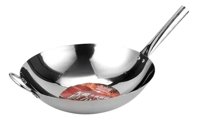 WOK DE ACERO INOXIDABLE DE 40 CM PARA COCINA VERSATIL - 1