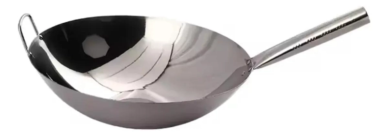 WOK DE ACERO INOXIDABLE DE 40 CM PARA COCINA VERSATIL - 4