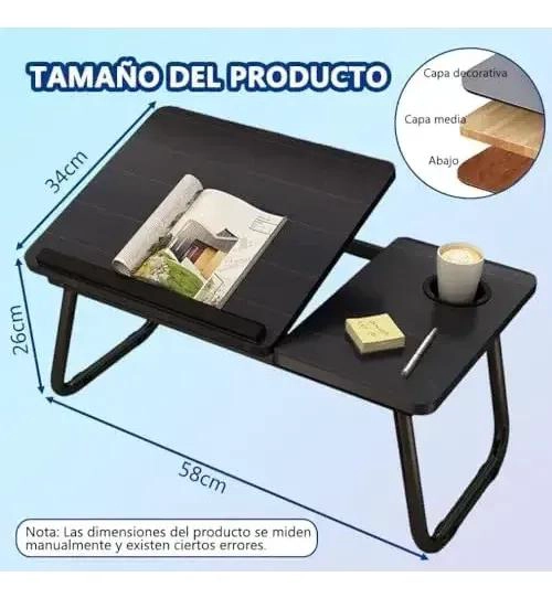 MESA PLEGABLE CON SOPORTE AJUSTABLE PARA LAPTOP - 2