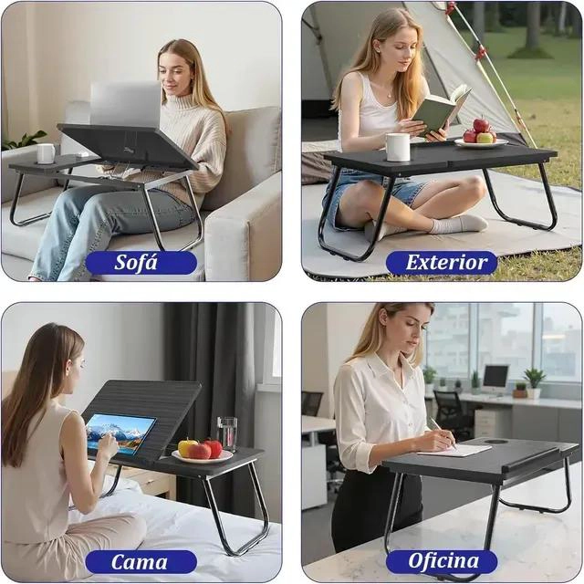 MESA PLEGABLE CON SOPORTE AJUSTABLE PARA LAPTOP - 4