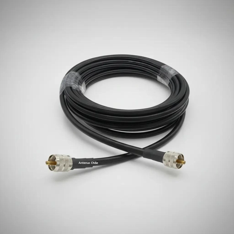 CABLE COAXIAL LMR-400 25M NEGRO CON CONECTORES MACHO PL-2 - 3