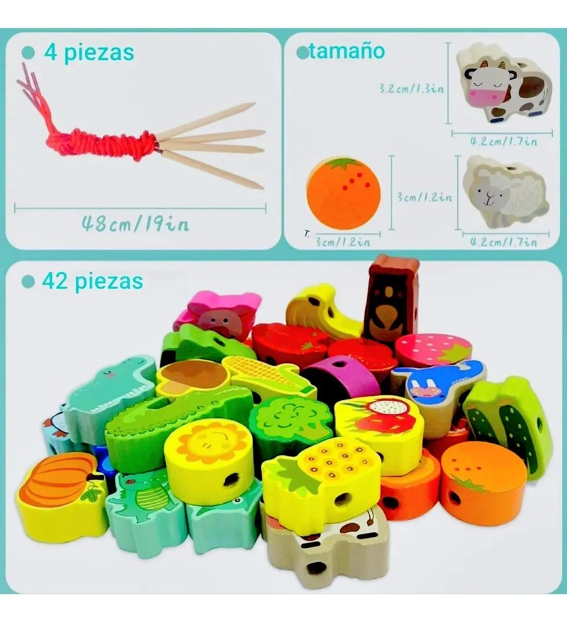 JUGUETE DIDACTICO DE ENHEBRADO CON FORMAS GEOME TRICAS - 3