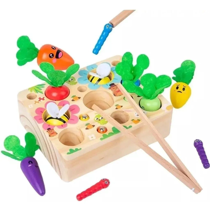 JUGUETE DE MADERA PARA COORDINACION OJO-MANO INFANTIL - 2