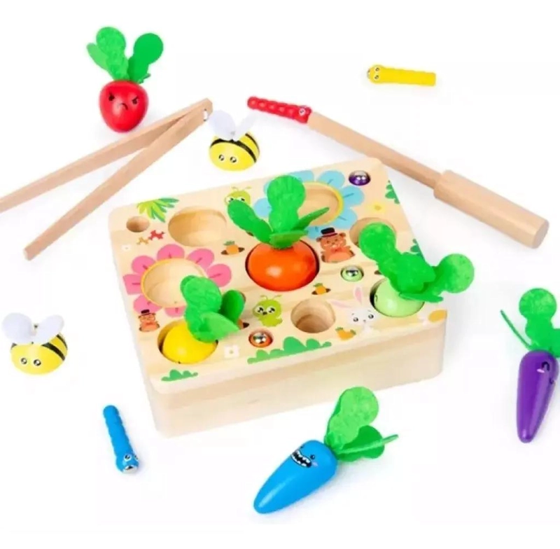 JUGUETE DE MADERA PARA COORDINACION OJO-MANO INFANTIL - 4