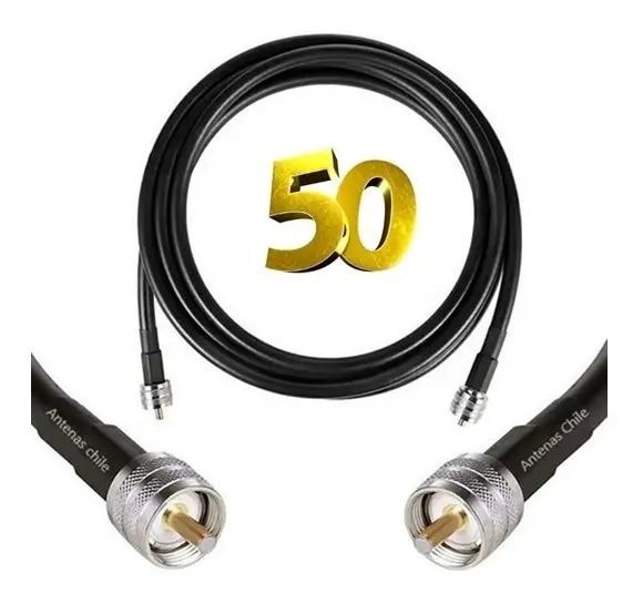 GENÉRICO CABLE COAXIAL LMR400 50M CON CONECTOR MACHO PL259 50 OHM