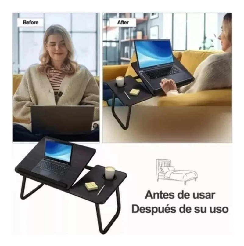 MESA PLEGABLE AJUSTABLE PARA LAPTOP Y CAMA - 5