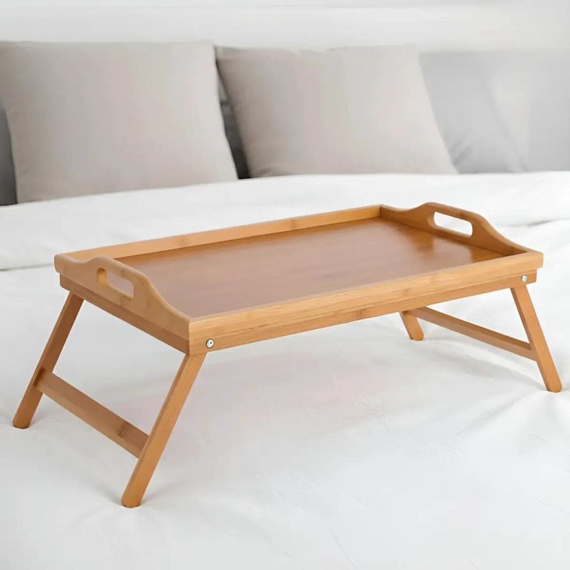 MESA CAMA DE MADERA PARA NOTEBOOK Y DESAYUNO - 4