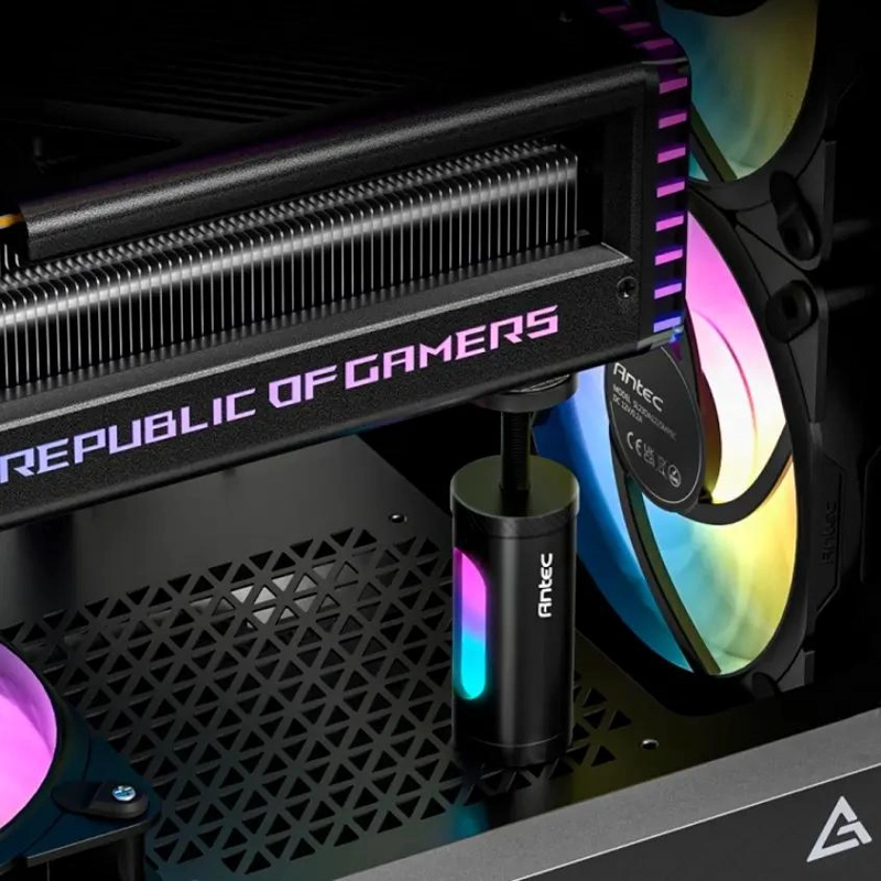 SOPORTE PARA GPU CON ILUMINACION ARGB COLOR NEGRO - 3