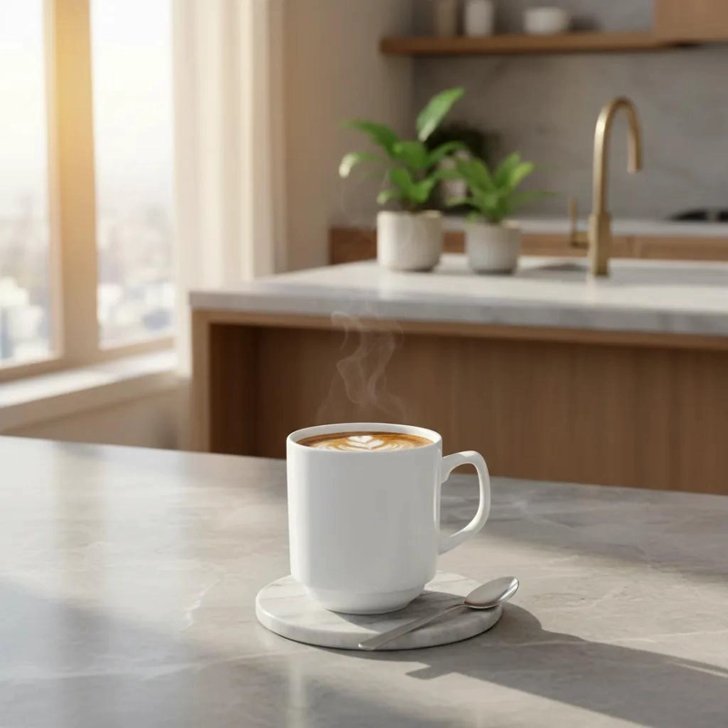 SET 6 TAZAS PORCELANA 350ML PARA CAFE  Y TE - 1