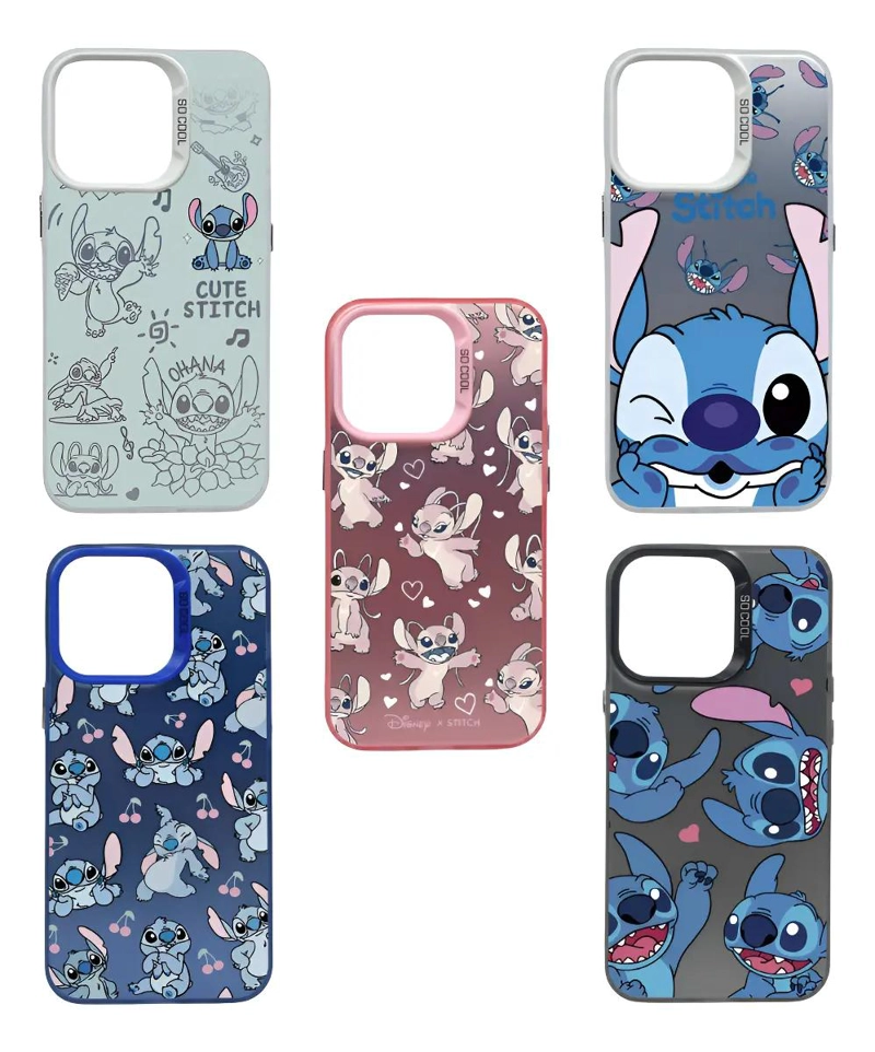 GENÉRICO CARCASA METALIZADA DISEÑO STICH PARA IPHONE