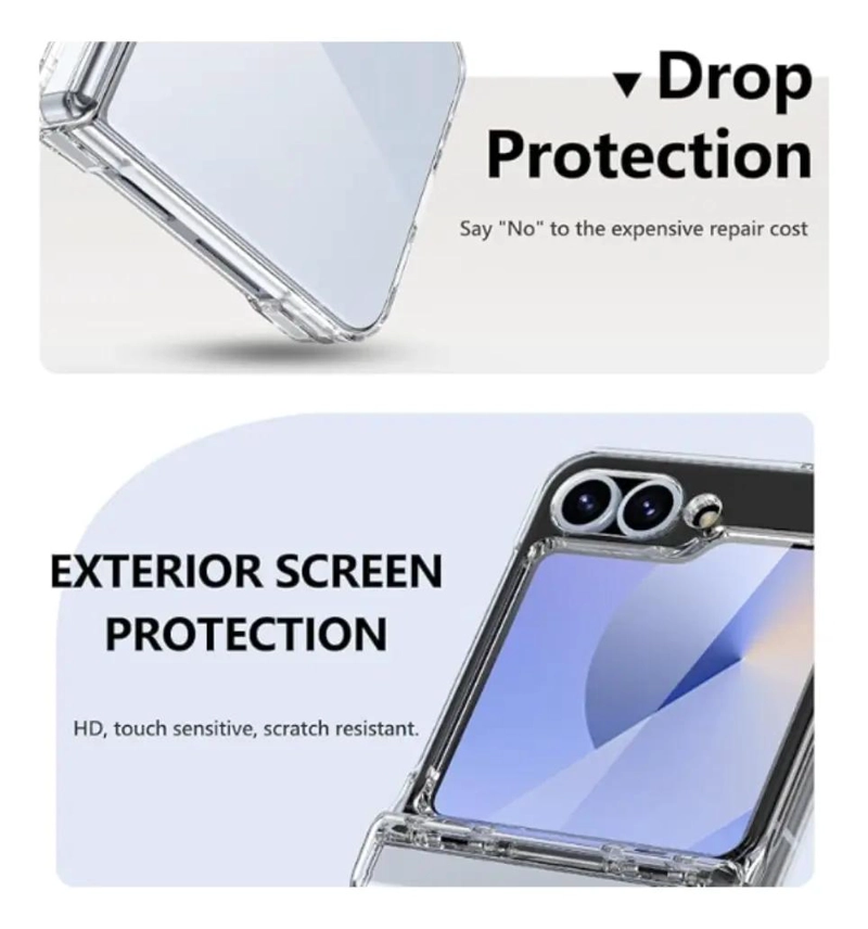 CARCASA TRANSPARENTE CON BISAGRA PARA SAMSUNG Z FLIP 6 - 2