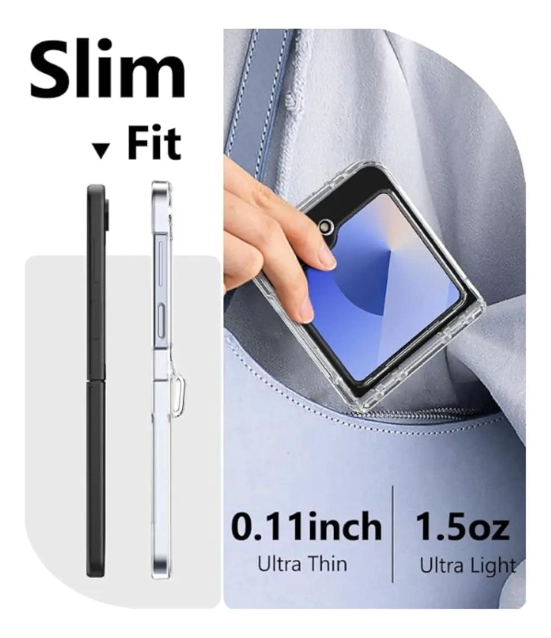 CARCASA TRANSPARENTE CON BISAGRA PARA SAMSUNG Z FLIP 6 - 3