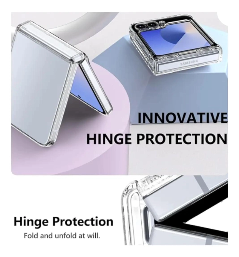 CARCASA TRANSPARENTE CON BISAGRA PARA SAMSUNG Z FLIP 6 - 4