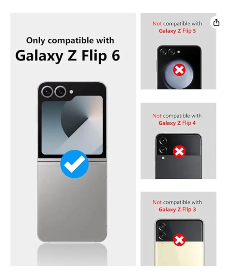 CARCASA TRANSPARENTE CON BISAGRA PARA SAMSUNG Z FLIP 6 - 5