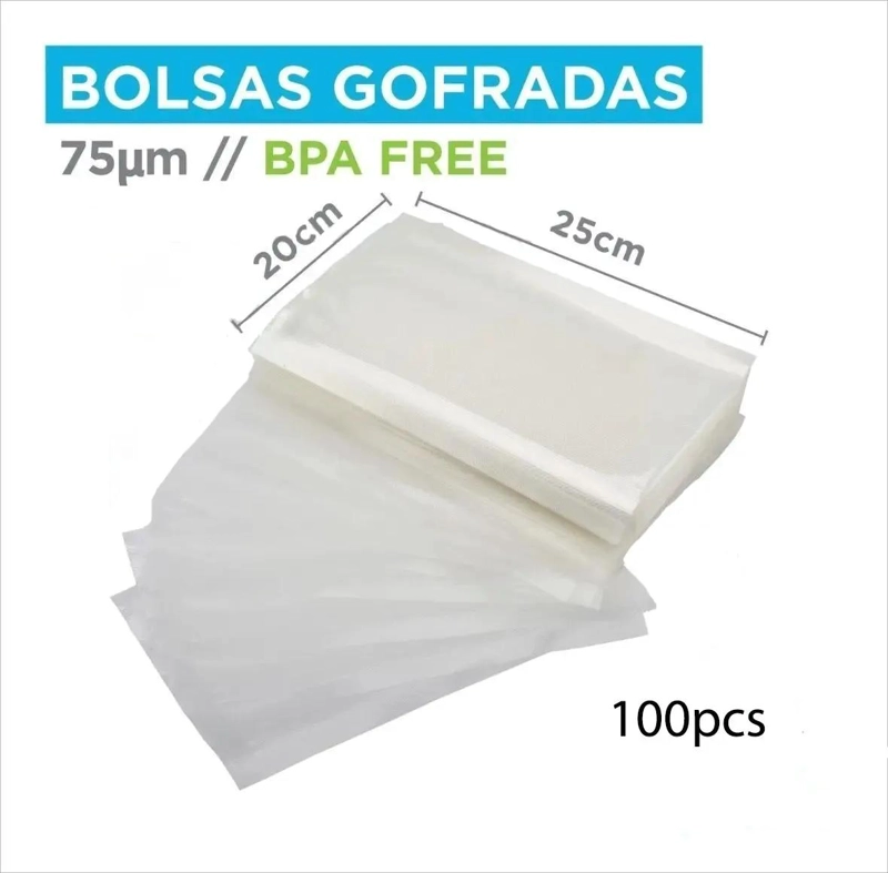 100 BOLSAS PARA SELLAR AL VACIO 20X25 CM - 2