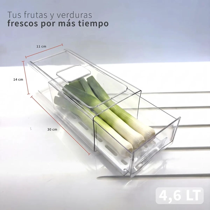 ORGANIZADOR PARA REFRIGERADOR CON DRENAJE PEQUEÑO - 3